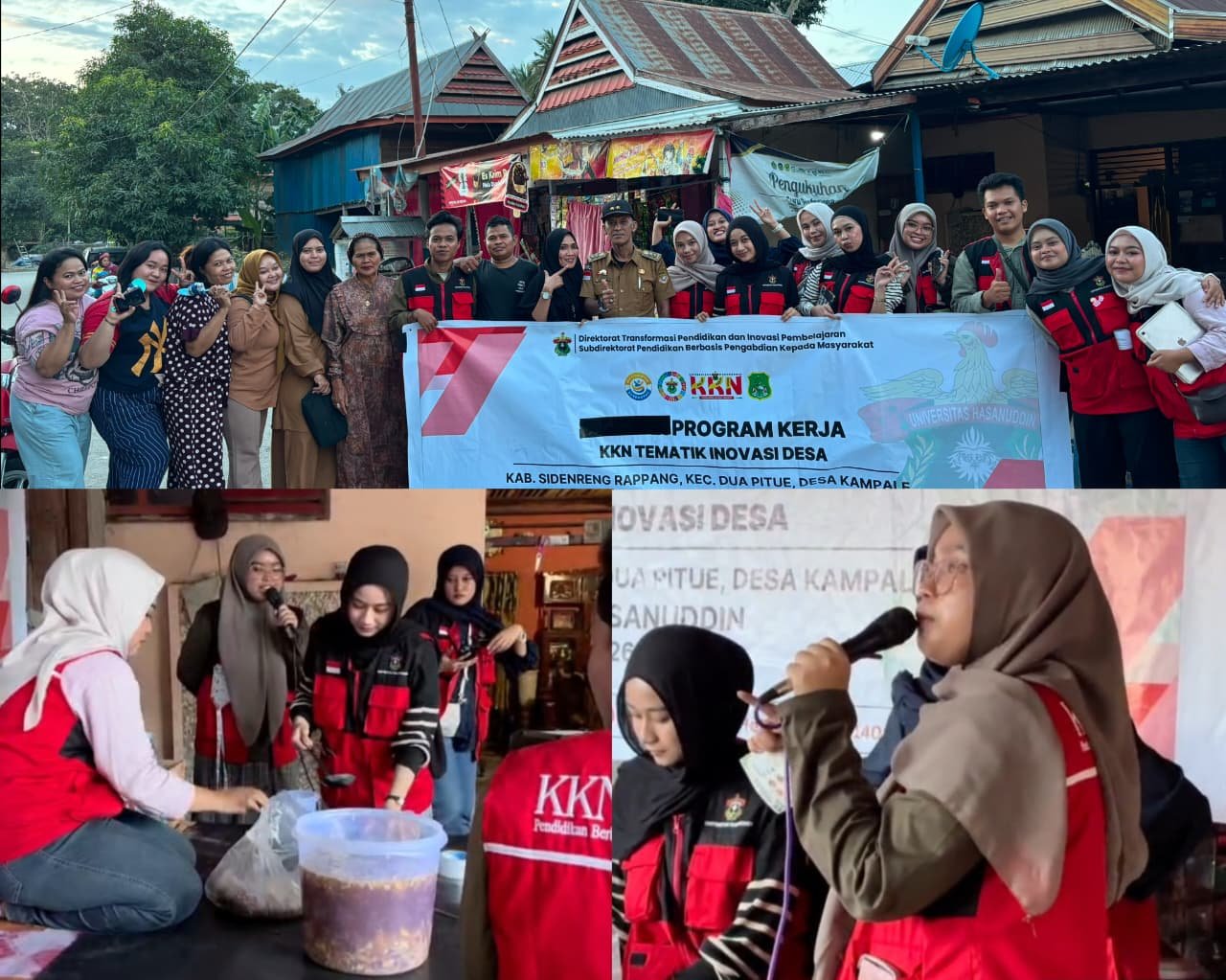 Edukasi Pengelolaan Limbah Organik, Mahasiswa KKN Unhas Kenalkan EcoBooster kepada Masyarakat Desa Kampale