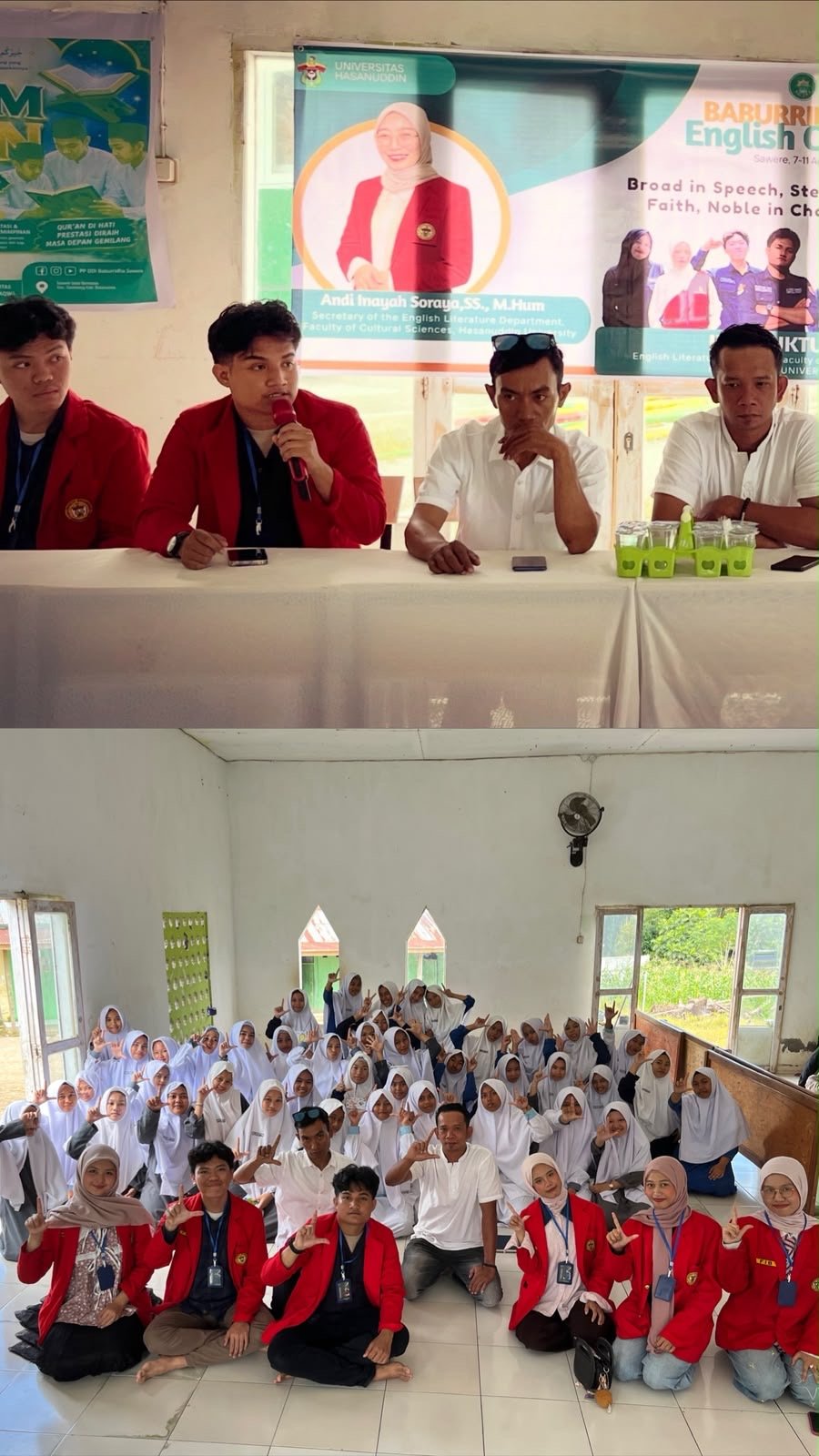 Pengabdian Mahasiswa Sastra Inggris Unhas Tingkatkan Kompetensi Global Santri melalui DDI Baburridha English Camp