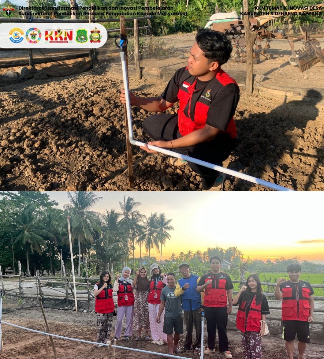 Sulap Pekarangan Jadi Lumbung Pangan, Mahasiswa KKN Hadirkan Inovasi Sprinkler Hemat Air di Desa Maddenra